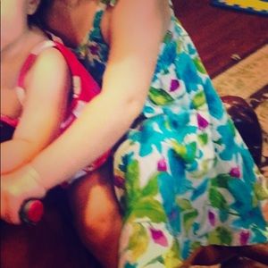 Floral cotton dress sz 2T.